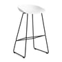 Hay - About A Stool AAS 38 Tabouret de bar H 85, white 2. 0 (patins en feutre)