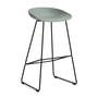 Hay - About A Stool AAS 38 Tabouret de bar H 85, noir / fall green 2. 0 (patins en feutre)