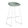 Hay - About A Stool AAS 38 Tabouret de bar H 85, blanc / fall green 2. 0 (patins en feutre)