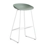 HAY - About A Stool AAS 38 Tabouret de bar H 85, blanc / fall green 2. 0 (patins en feutre)