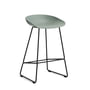 Hay - About A Stool AAS 38 Tabouret de bar H 76, noir / fall green 2. 0 (patins en feutre)