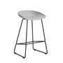 HAY - About A Stool AAS 38 Tabouret de bar H 76, noir / concrete grey 2. 0 (patins en feutre)