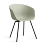 HAY - About A Chair AAC 26 , noir / pastel green 2. 0 (patins en plastique)