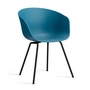 HAY - About A Chair AAC 26 , noir / azure blue 2. 0 (patins en plastique)