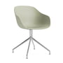 Hay - About A Chair AAC 220, aluminium poli / pastel green 2. 0 (patins en feutre)