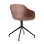 HAY - About A Chair AAC 220, noir / soft brick 2. 0 (patins en feutre)