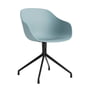 Hay - About A Chair AAC 220, noir / dusty blue 2. 0 (patins en feutre)