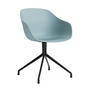 HAY - About A Chair AAC 220, noir / dusty blue 2. 0 (patins en feutre)