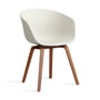 Hay - About A Chair AAC 22, noyer laqué / melange cream 2. 0 (patins en plastique)