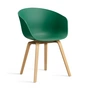 HAY - About A Chair AAC 22, chêne laqué / teal green 2. 0 (patins en plastique)