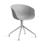 Hay - About A Chair AAC 20, aluminium poli / concrete grey 2. 0 (patins en feutre)