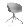 HAY - About A Chair AAC 20, aluminium poli / concrete grey 2. 0 (patins en feutre)