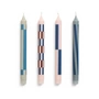 HAY - Pattern Bougies à tige, H 24 cm, light pink / blue (set de 4)