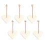 HEY-SIGN - Pendentif coeur, blanc laine (set de 6)