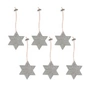 HEY-SIGN - Pendentif étoile, gris clair chiné (lot de 6)