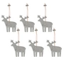 HEY-SIGN - Pendentif renne, gris clair chiné (lot de 6)