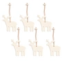 HEY-SIGN - Pendentif renne, blanc laine (set de 6)