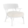 Kartell - A.I. Lounge Chair, blanc / blanc (tissu Panamino)