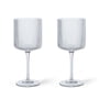 ferm Living - Ripple Verre à vin rouge, transparent (set de 2)