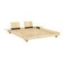 Karup Design - Social Lit avec dossier et 2 tables de nuit, 160 x 200 cm, pin clair