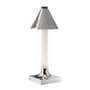 Kartell - Goodnight LED lampe à accu, H 31,5 cm, diffuseur Ø 11,8 cm, chrome poli