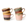 HKliving - 70's Tasses à cappuccino, 300 ml, vista (set de 4)