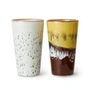 HKliving - 70's Tasse à latte macchiato, 280 ml, brine (lot de 2)