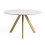 HAY - Copenhague CPH20 2. 0 Table Ø 120 cm, chêne laqué / stratifié blanc