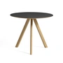 HAY - Copenhague CPH20 2. 0 Table Ø 90 cm, chêne laqué / linoléum noir