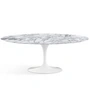 Knoll - Saarinen Tulip Table de salle à manger ovale Ø 198 cm, blanc / Mamor Arabescato