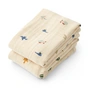 LIEWOOD - Mouchoirs en mousseline de coton bio Lewis, Aviator, ecru (lot de 2)