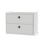 String - Table de nuit, 58 x 50 x 30 cm, blanc / blanc