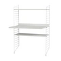 String - Combinaison de postes de travail, 78 x 115 x 58 cm, blanc / blanc