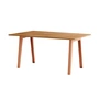 TipToe - NEW MODERN Table de salle à manger 95 x 160 cm, vieux bois recyclé / ashpink
