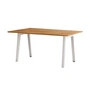 TipToe - NEW MODERN Table de salle à manger 95 x 160 cm, vieux bois recyclé / cloudy white