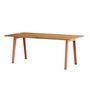 TipToe - NEW MODERN Table de salle à manger 95 x 190 cm, vieux bois recyclé / ashpink