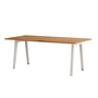 TipToe - NEW MODERN Table de salle à manger 95 x 190 cm, bois de récupération recyclé / cloudy white