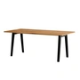 TipToe - NEW MODERN Table de salle à manger 95 x 190 cm, bois de récupération recyclé / graphite noir