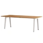 TipToe - NEW MODERN Table de salle à manger 95 x 220 cm, bois de récupération recyclé / cloudy white