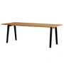 TipToe - NEW MODERN Table de salle à manger 95 x 220 cm, vieux bois recyclé / graphite noir