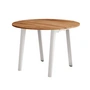 TipToe - NEW MODERN Table de salle à manger Ø 110 cm, vieux bois recyclé / cloudy white