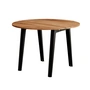 TipToe - NEW MODERN Table de salle à manger Ø 110 cm, vieux bois recyclé / graphite noir