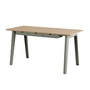 TipToe - NEW MODERN Bureau avec tiroirs, 75 x 150 cm, bouleau / eucalyptus grey