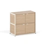 TipToe - Unit Système d'étagères, H 75 x 84 cm, 2 portes incluses, chêne / cream white