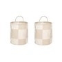 OYOY - Chess Panier de rangement, Ø 18 cm, argile / blanc cassé (lot de 2)