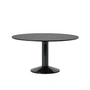 Muuto - Midst Table de salle à manger, Ø 140 cm, linoléum noir / noir