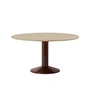 Muuto - Midst Table de salle à manger, Ø 140 cm, chêne huilé / rouge foncé
