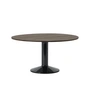 Muuto - Midst Table de salle à manger, Ø 140 cm, chêne huilé foncé / noir