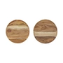House Doctor - Wood Plateau, Ø 17,5 cm, acacia (set de 2)