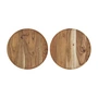 House Doctor - Wood Plateau, Ø 25 cm, acacia (set de 2)
